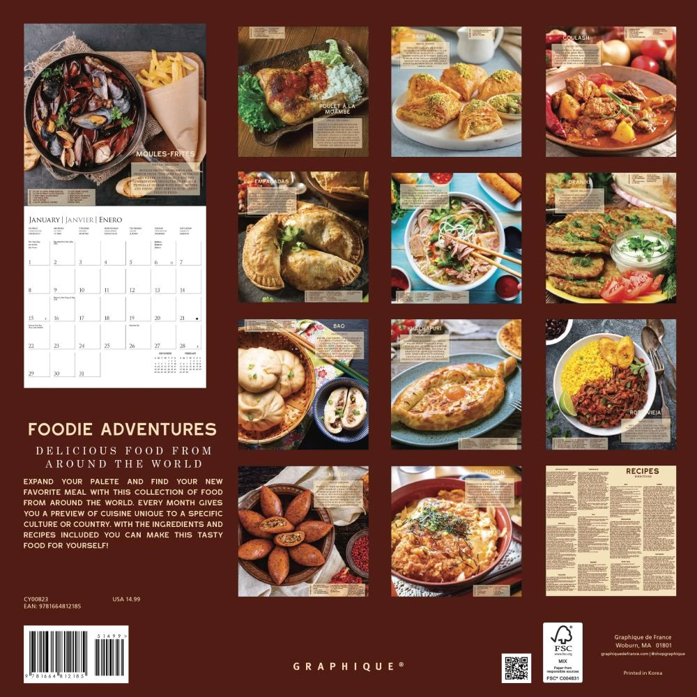 Foodie Adventures 2023 Wall Calendar 6 Foodie Adventures 2023 Wall Calendar - Image 4