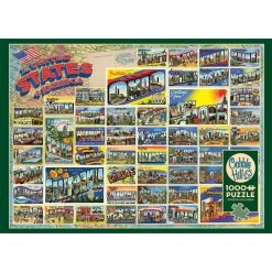 Vintage American Postcards 1000pc Puzzle
