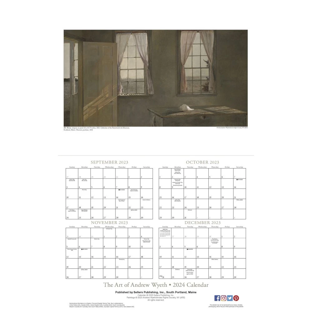 Art Of Andrew Wyeth 2024 Wall Calendar 7 Art Of Andrew Wyeth 2024 Wall Calendar - Image 5