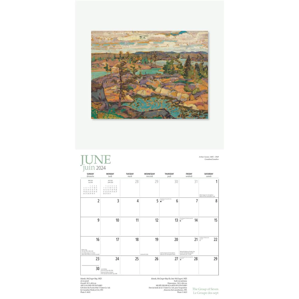 Group Of Seven AGO 2024 Wall Calendar 6 Group Of Seven AGO 2024 Wall Calendar - Image 4