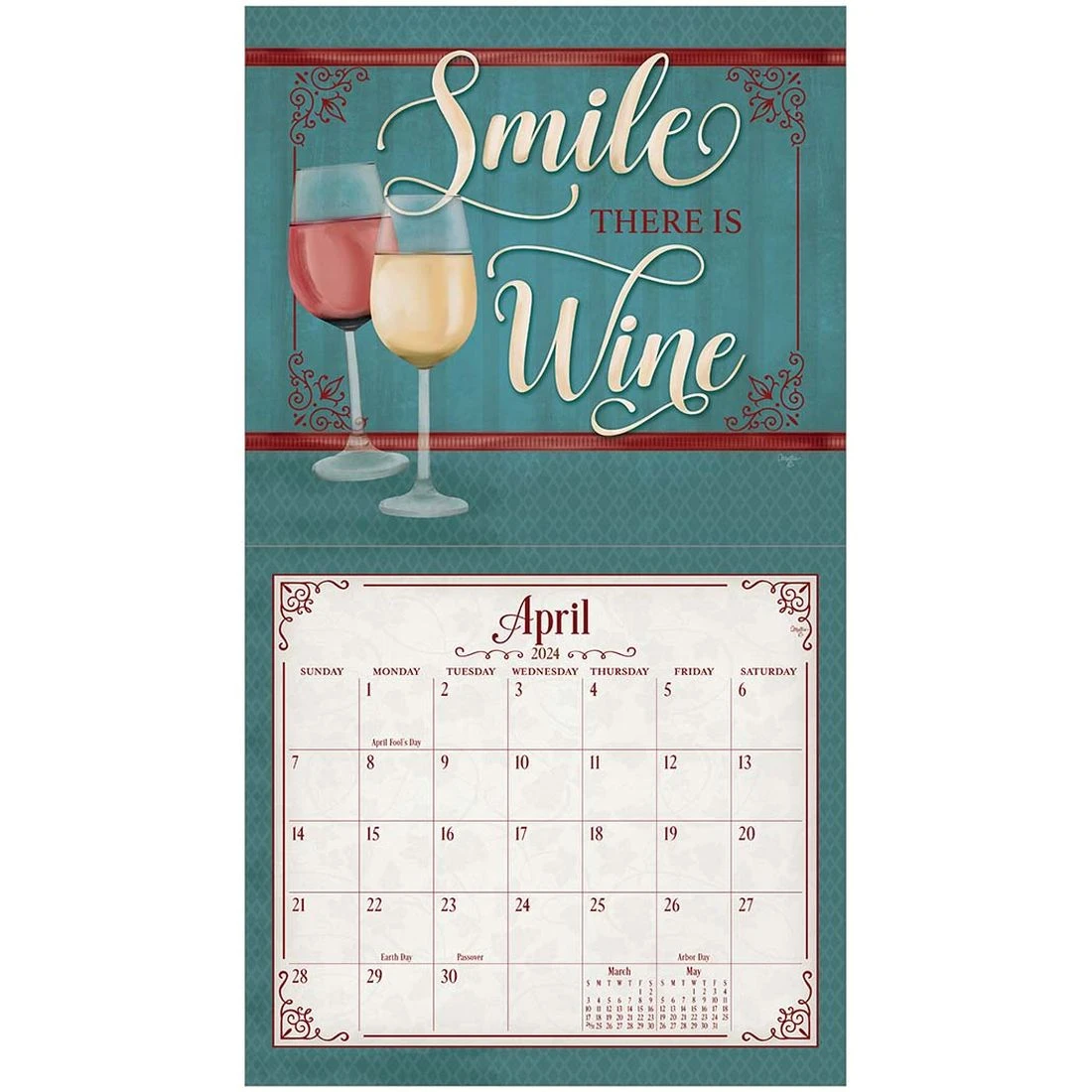 Wine 2024 Wall Calendar 5 Wine 2024 Wall Calendar - Image 3