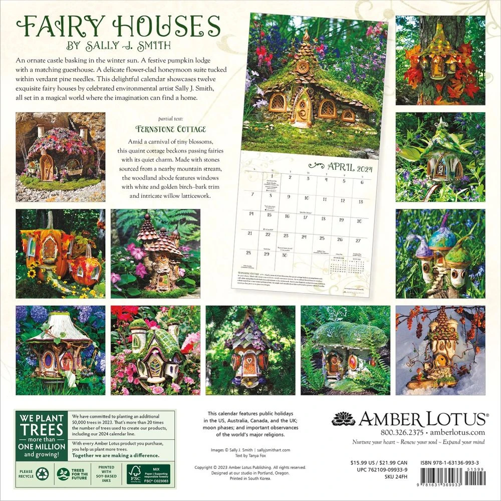 Faerie Houses 2024 Wall Calendar 4 Faerie Houses 2024 Wall Calendar - Image 2