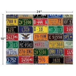 Vintage License Plates 500 Piece Puzzle -Calendars Store b0397b36 7b33 4a5f 9f48 744d912bc08d
