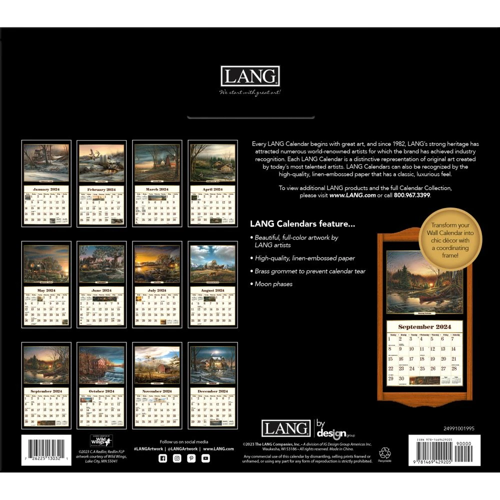 Terry Redlin 2024 Wall Calendar 4 Terry Redlin 2024 Wall Calendar - Image 2