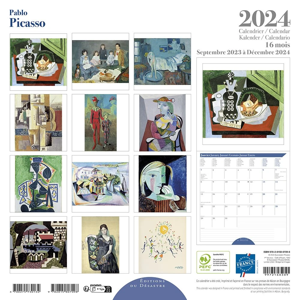 Pablo Picasso 2024 Wall Calendar 6 Pablo Picasso 2024 Wall Calendar - Image 4