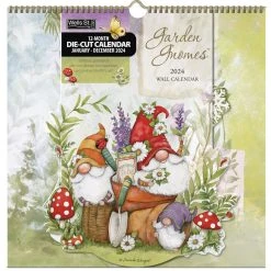 Garden Gnomes Die Cut Spiral 2024 Wall Calendar -Calendars Store b274ed63 afa6 4513 9bbd 991b021af98d