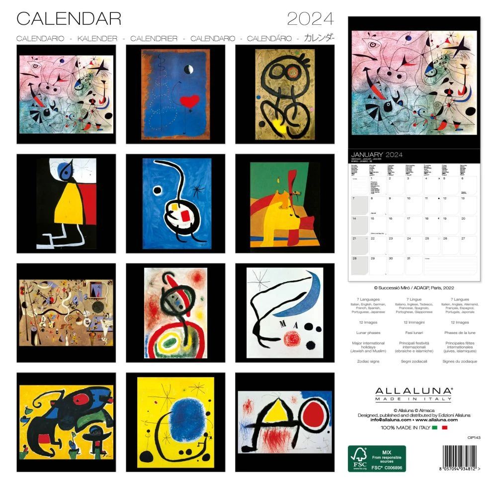 Miro 2024 Wall Calendar 4 Miro 2024 Wall Calendar - Image 2