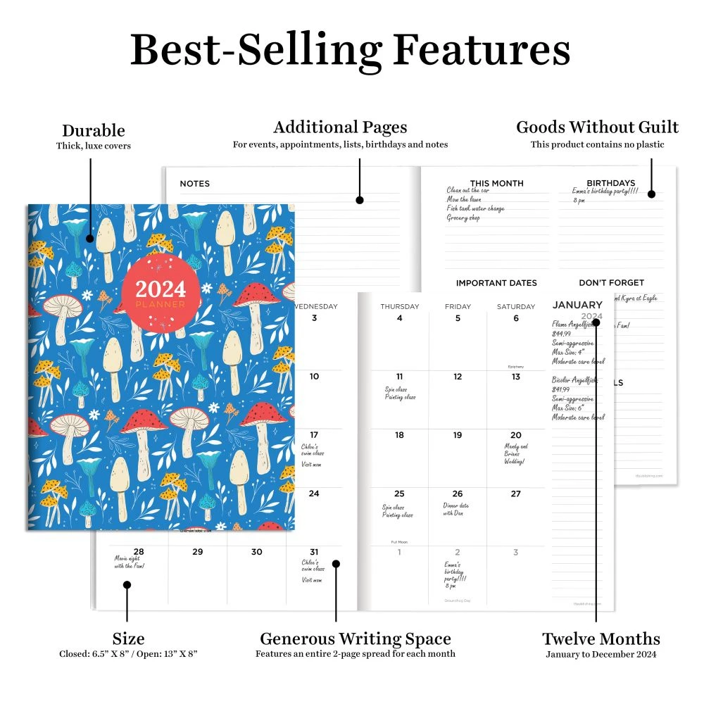 Magic Mushroom Med Monthly 2024 Planner 8 Magic Mushroom Med Monthly 2024 Planner - Image 6