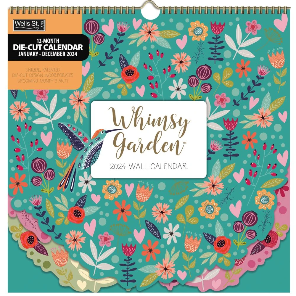 Whimsy Garden Spiral 2024 Wall Calendar 3 Whimsy Garden Spiral 2024 Wall Calendar