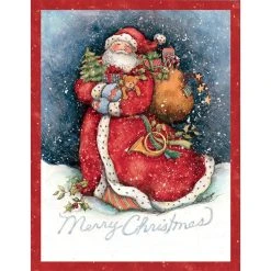 Merry Santa Christmas Cards By Susan Winget