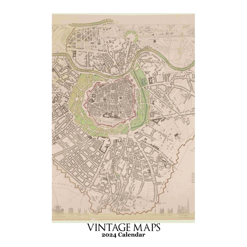 Vintage Maps 2024 Poster Wall Calendar 3 Vintage Maps 2024 Poster Wall Calendar