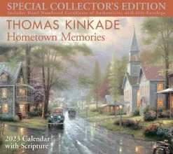 Thomas Kinkade Special Collectors Edition With Scripture 2023 Deluxe Wall Calendar With Print