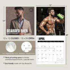 Bearded Men 2024 Wall Calendar -Calendars Store cb095f31 6f10 4051 8b43 5614a95c79d7