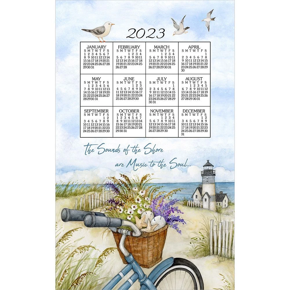 Seashore 2023 Calendar Towel 4 Seashore 2023 Calendar Towel - Image 2