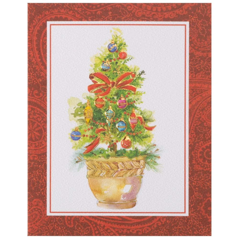 Topiary Tree 10 Count Boxed Christmas Cards 5 Topiary Tree 10 Count Boxed Christmas Cards - Image 3