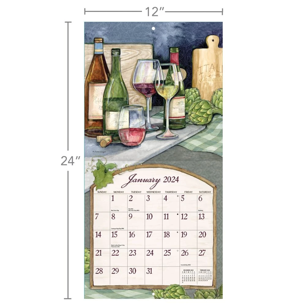 Wine Cellar 2024 Wall Calendar 7 Wine Cellar 2024 Wall Calendar - Image 5