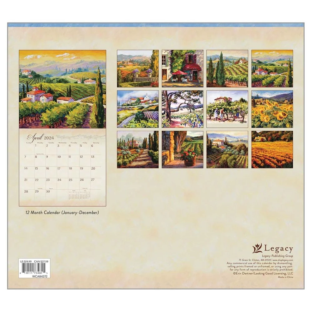 Wine Country 2024 Wall Calendar 4 Wine Country 2024 Wall Calendar - Image 2