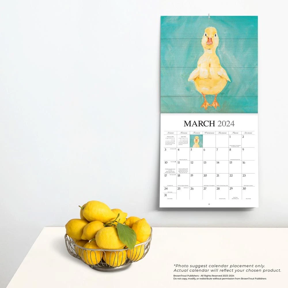 Barnyard Friends 2024 Wall Calendar 6 Barnyard Friends 2024 Wall Calendar - Image 4