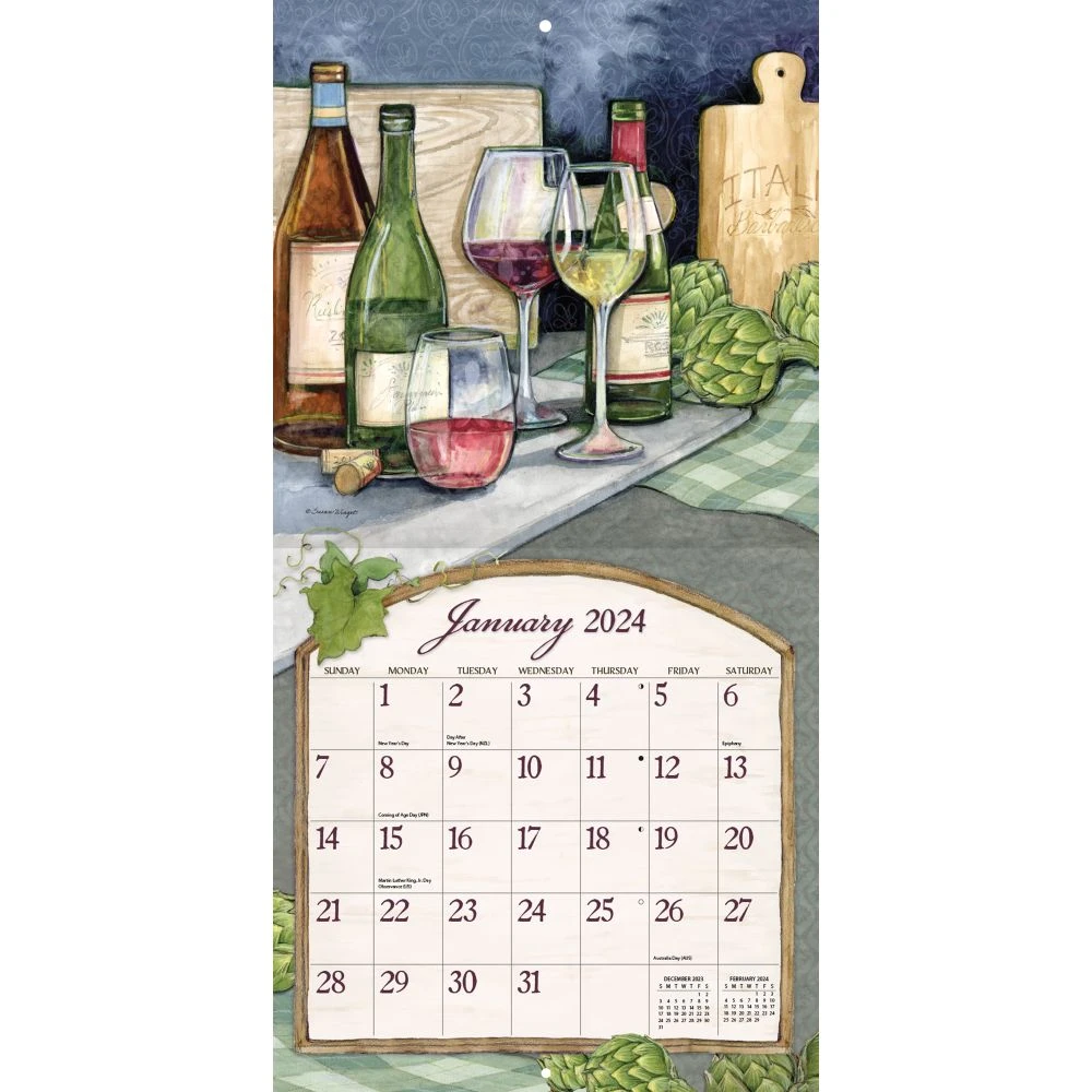 Wine Cellar 2024 Wall Calendar 5 Wine Cellar 2024 Wall Calendar - Image 3