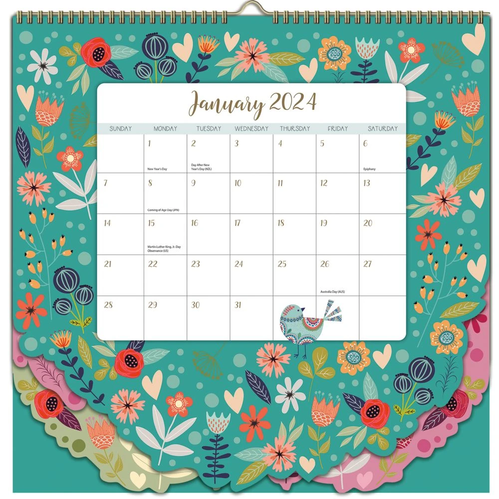 Whimsy Garden Spiral 2024 Wall Calendar 5 Whimsy Garden Spiral 2024 Wall Calendar - Image 3