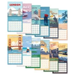 Travel Retro Posters 2024 Wall Calendar -Calendars Store f0ce9fcb cd33 419d be35 b13020e102a6