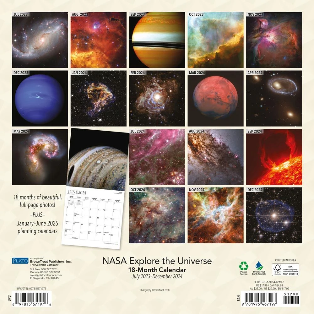 NASA Explore Universe 2024 Wall Calendar 4 NASA Explore Universe 2024 Wall Calendar - Image 2