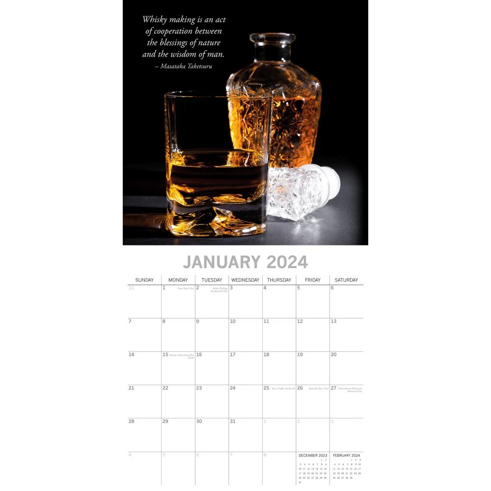 Whisky 2024 Wall Calendar 5 Whisky 2024 Wall Calendar - Image 3