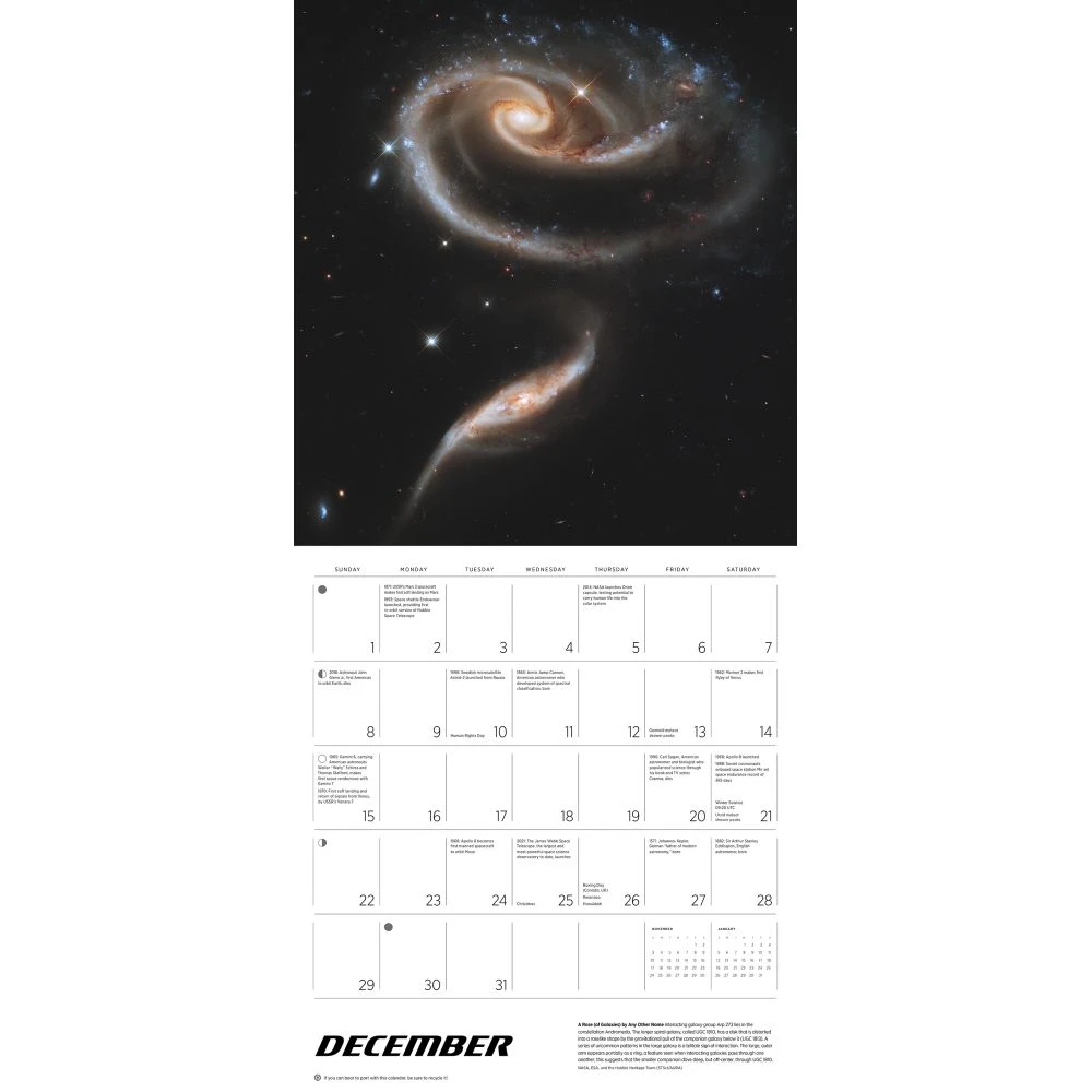 Space Hubble Telescope Special Edition 2024 Wall Calendar 5 Space Hubble Telescope Special Edition 2024 Wall Calendar - Image 3